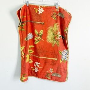 ECHO DESIGN Set Of 2 Orange Tropical Flowers Palms Pillow Shams 25” X 31”